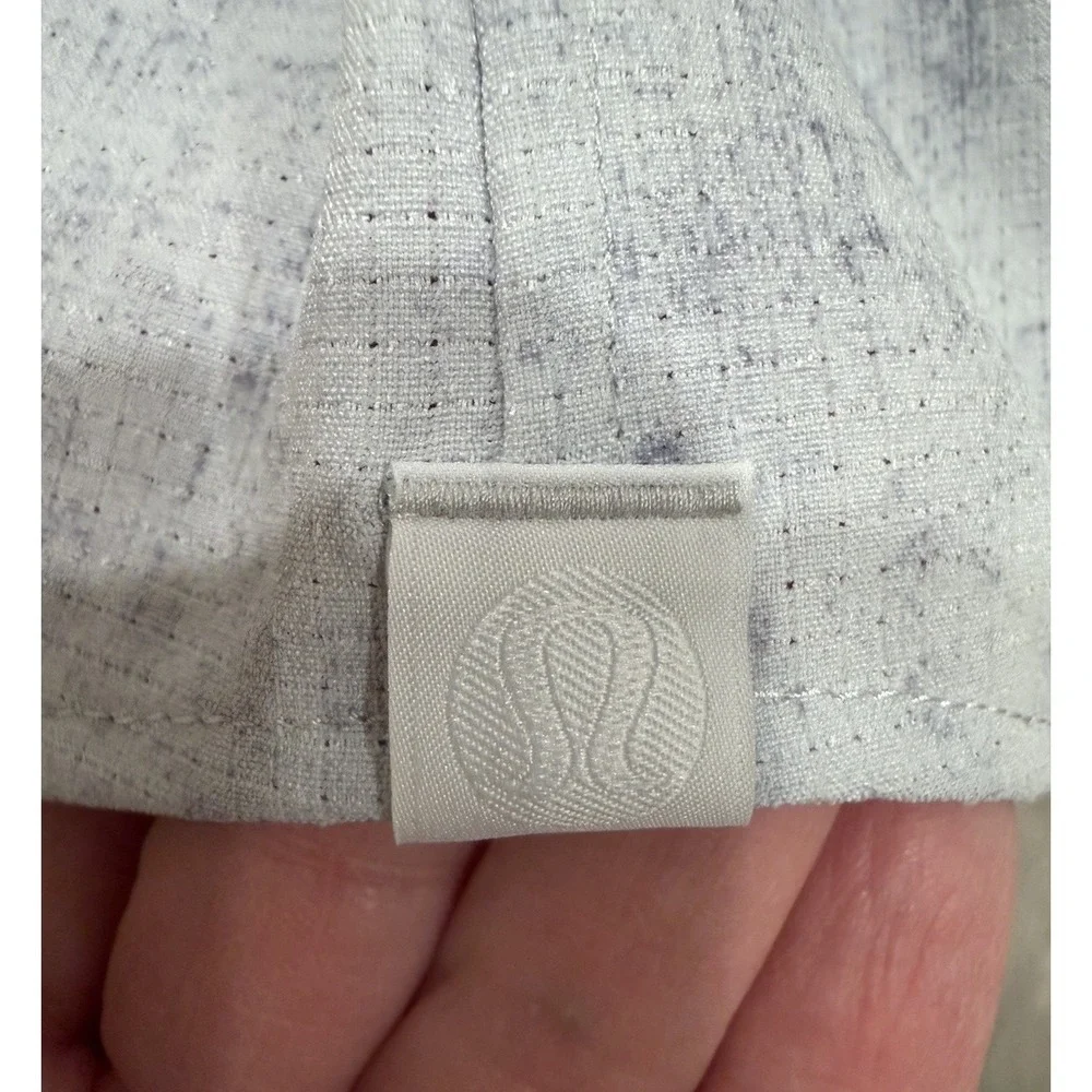 Men's LULULEMON Long Sleeve Airing Easy Button-down Shirt Gray marble-style L